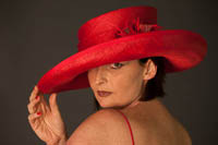 SARAH IN A RED HAT by Peter Davis